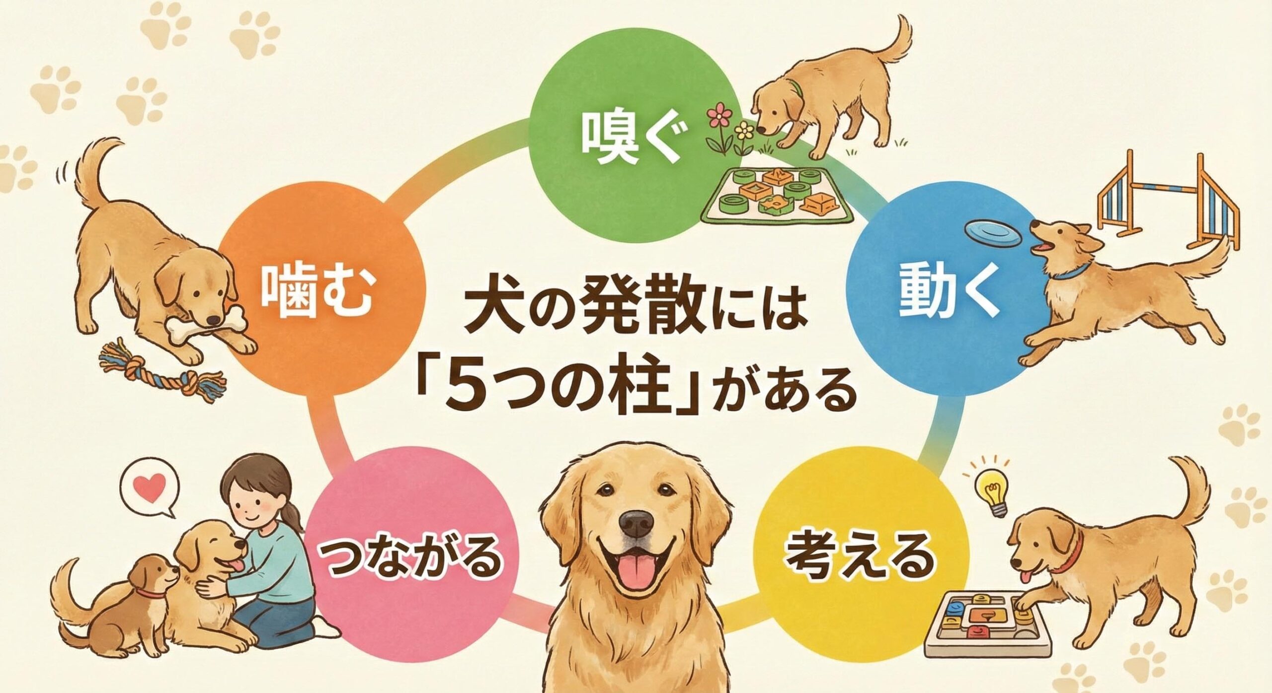 犬の発散には「5つの柱」がある