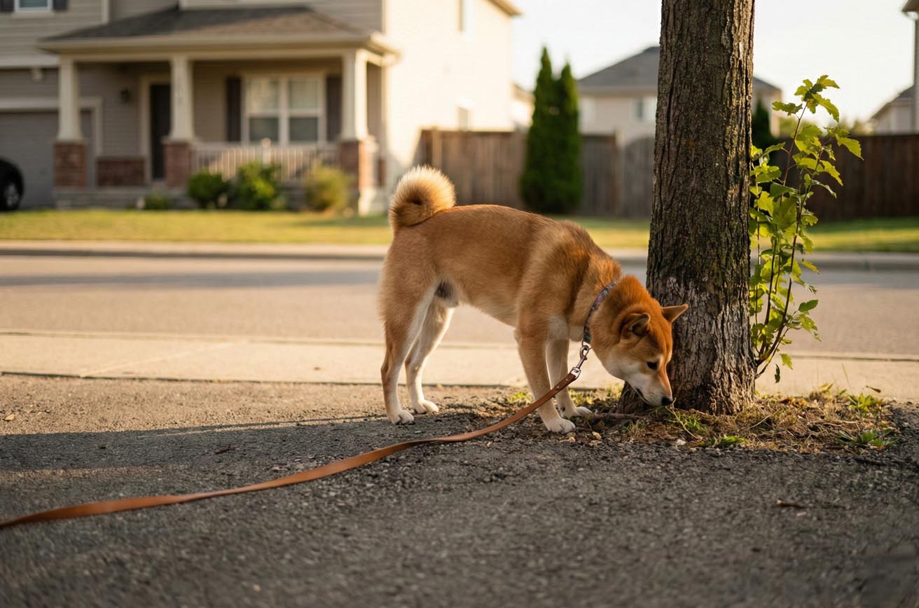 柴犬が安心して散歩